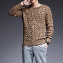 Men Slim Round Neck Sweater