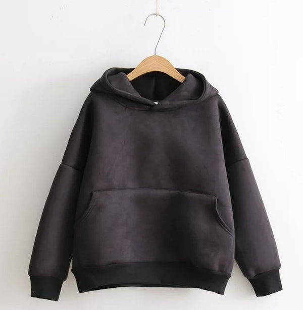 Unisex Suede Sweatshirt Hoodie