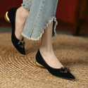 Retro Thick-Heeled Low-Heeled Shoes