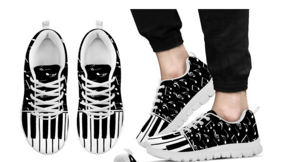 Women Musical Print Sneakers