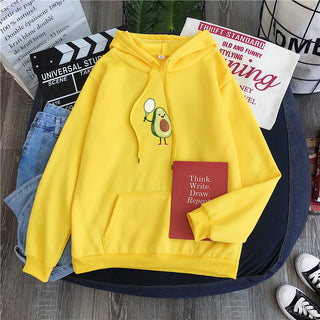 Buy yellow Women Multi Colored Polyester Hoodie