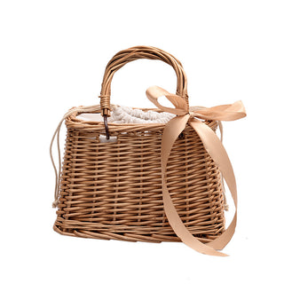 Women Crossbody Straw Basket-Bag