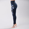 Women Floral Embroidered Skinny Jeans