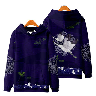 Buy purple Snow Mountain Digital Print Hoodie