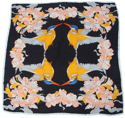 Women Multi-Patterned Printed Silk Scarf