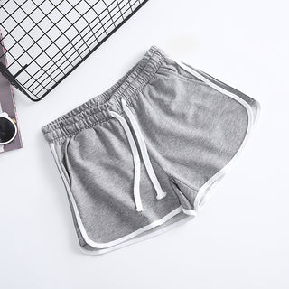 Buy grey Cotton Casual Drawstring Shorts