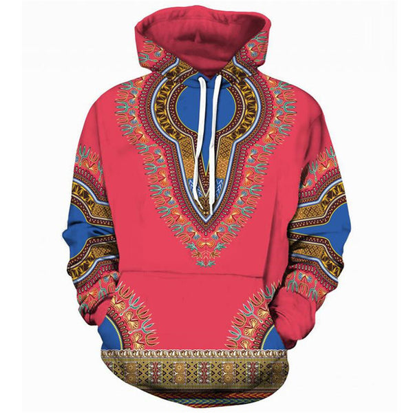 Men Ethnic Patterned Multi Colored Hoodie