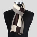 Men Plaid Wrap Knitting Retro Scarf