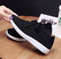 Solid Color Lace-up Flexible Sneakers