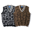 Men Printing Sleeveless Sweater