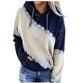 Buy navy-blue Women Tie-Dye Hoodie