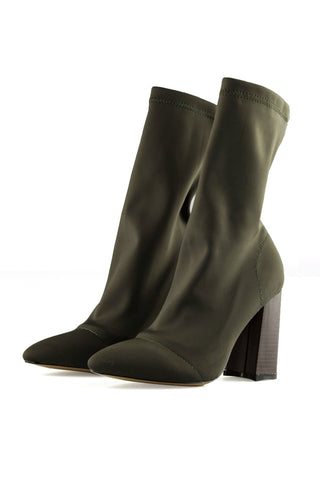 Buy green Women Thick Heel Sock Boots