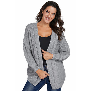 Buy grey Bat Sleeve Knit Acrylic Cardigan