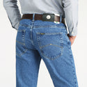 Men Retro High-rise Loose Straight-leg Jeans