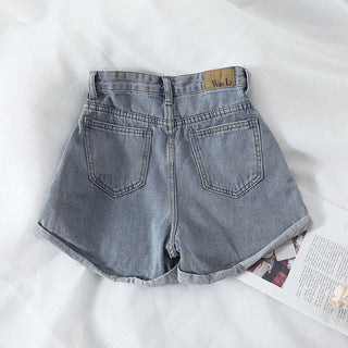 Women Vintage High Waist Denim Shorts