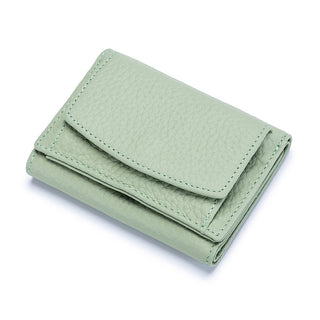 Buy mint Women Leather and Cowhide Mini Wallet