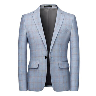 Men Slim Fit Plaid Blazer