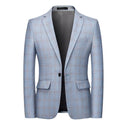 Men Slim Fit Plaid Blazer