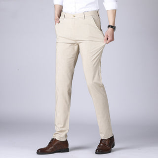 Buy khaki Men Woodpecker Thin Non Ironing Pants