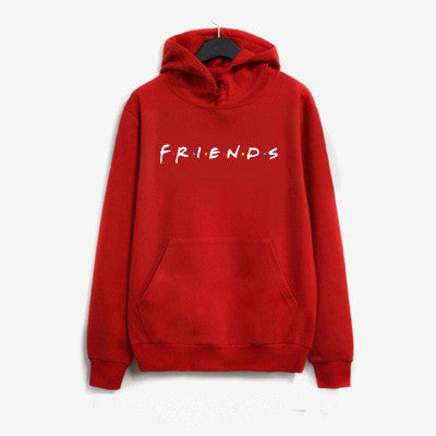 F.R.I.E.N.D.S Letter Print Long Sleeve Cotton Hoodie