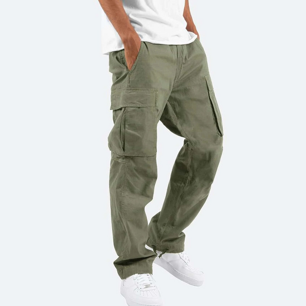 Men's Drawstring Multi-pocket Casual Pants