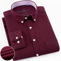 Men Casual Cotton Long-sleeved Shirt