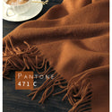 Women Thick Solid-Colored Woolen Scarf