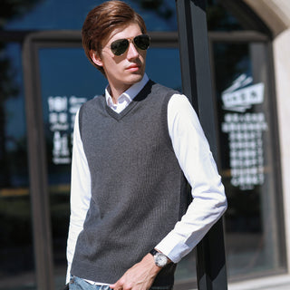 Men Sleeveless Vest Sweater