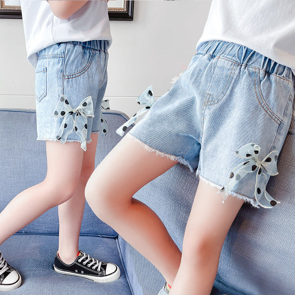 Denim Summer Bow Shorts