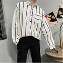 Men Loose Striped Shirt