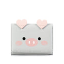 Women Short Three-Fold Cartoon Pig Wallet