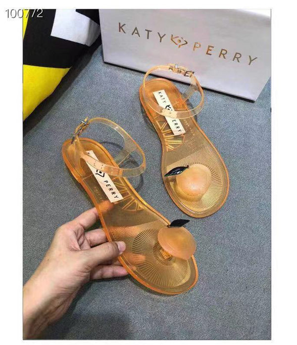 Women Flat Heel Jelly Fruit Sandals