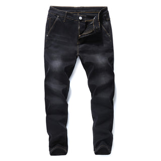 Buy black Men Denim Straight Pants