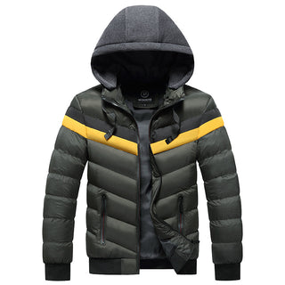 Buy green Men Winter Casual Hooded Jacket