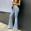 Women Flared Vintage Denim Jeans