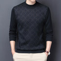 Men Long Sleeve Round Collar Shirt