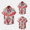 Men Casual Short Sleeve Floral Shirt