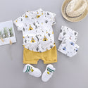 Boys Short Sleeve Shirt Shorts Suit