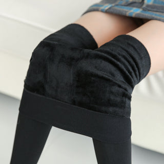 Buy black Women Warm Fur Lined Leggings