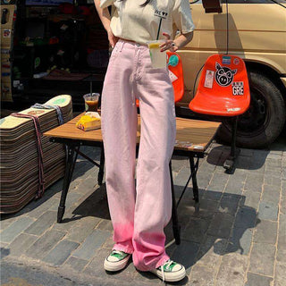 Thin Gradient Pink Mopping Pants