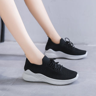 Buy black Flying Woven Mesh All-match Sneakers