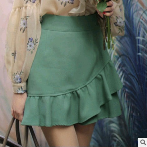 Women Ruffled Short Skirt