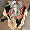 Women Multi-Patterned Printed Silk Scarf