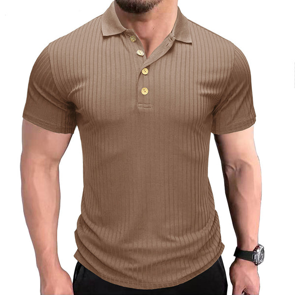 Men's Short Sleeve Polo Lapel T-Shirt