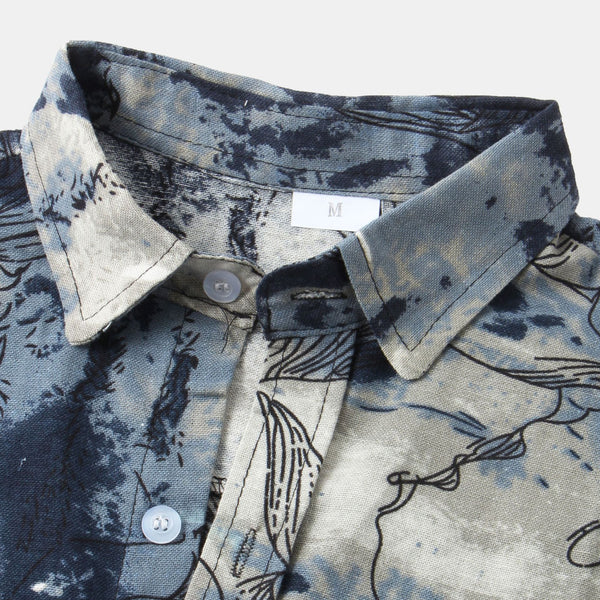 Men Fashion Casual Printed Shirt