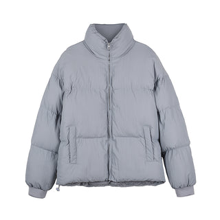 Buy haze-blue Men Thick Cotton Plain Jacket