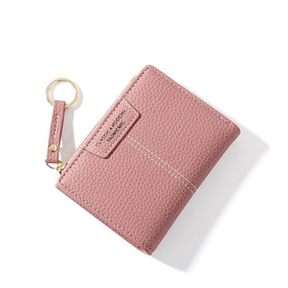 Women Solid Color Short Wallet