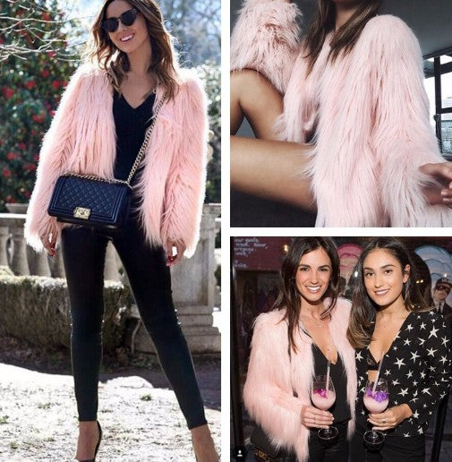 Women Bust Shoulder Fur Coat