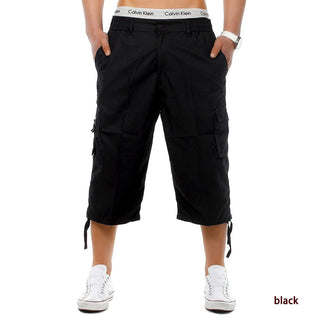 Buy black Men Multi-pocket Shorts