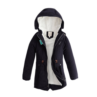 Buy black Kids Five-pointed Star Trench Coat